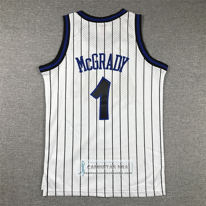 Camiseta Nino Orlando Magic Tracy McGrady NO 1 Mitchell & Ness 2003-04 Blanco